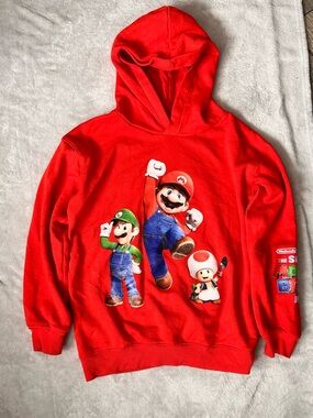 H&M Red super Mario Hooded Pullover boys